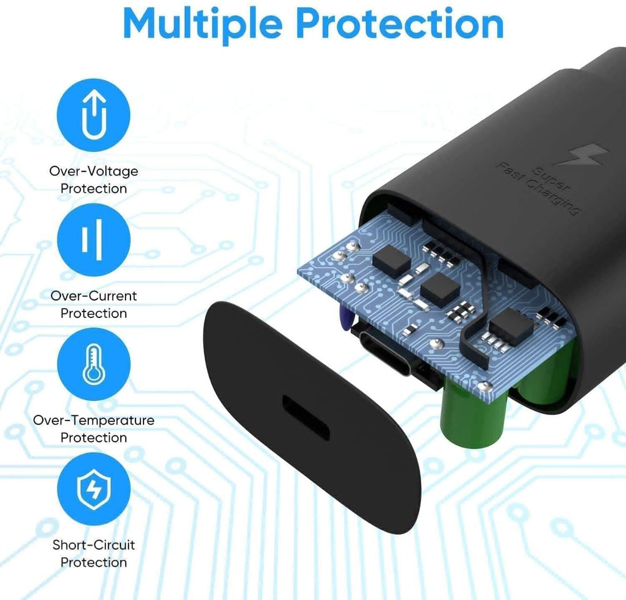 ARGUN 45 W Supercharge 3 A Mobile Charger with Detachable Cable (Black, Cable Included)