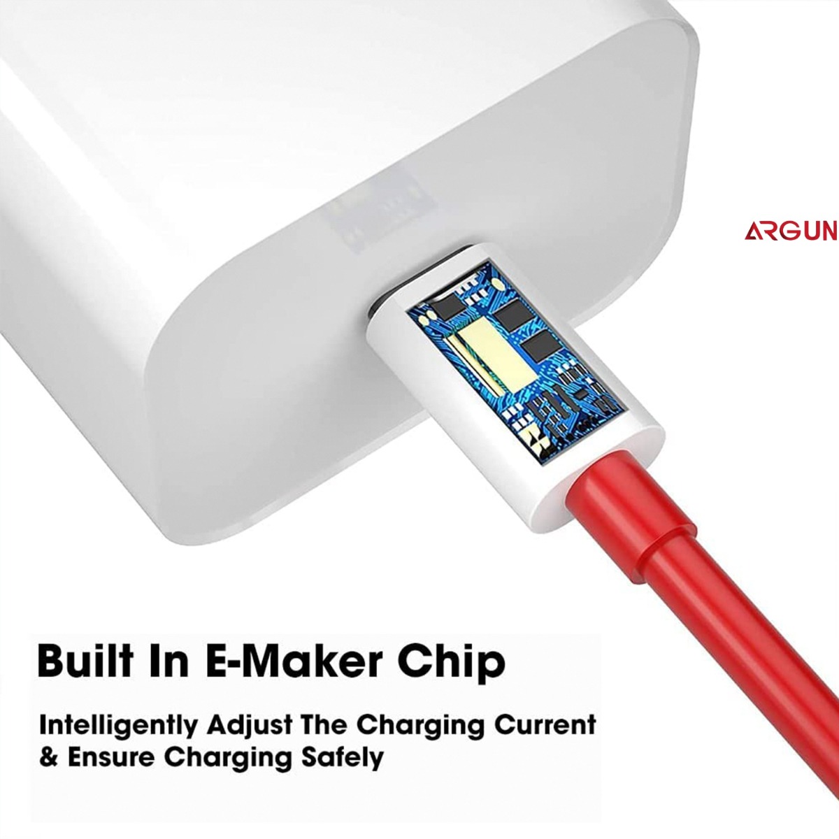 ARGUN Type C 1 m 120W Type-C to Type-C Fast Charging Cable Compatible with iPhone 15, Samsung, OnePlus, Google Pixel, Laptop, Macbook & Type C Devices (Compatible with Mobile, Tablet, Computer, Red, One Cable)